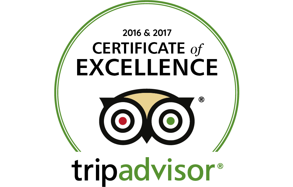 Tripadvisor Certificate of Excellence 2016 & 2017